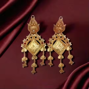 Fancy <b>Earrings</b> Set with Traditional Designed 22CT Gold Plated Jhumka Style <b>Earrings</b> Jewelry for Women Wear by Exporters - Product Image 1