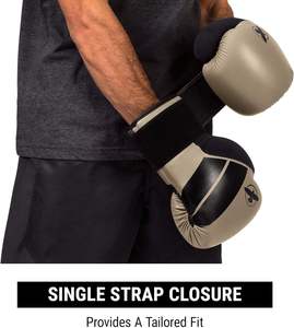 Guantes de MMA de cuero PU para hombres y mujeres de 14 años y más para entrenamiento de boxeo con cierre Sparring Kickboxing Fighting - Product Image 4