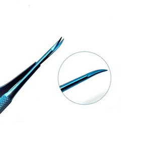 Ciseaux micro-chirurgicaux ophtalmiques Castroviejo, porte-aiguilles corneaux, titane, acier inoxydable, manuel, haute qualité, classe II - Product Image 5
