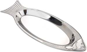 Dernier plateau de service design poisson pour ustensiles de cuisine Hôtel Restaurant Plateaux de service Design moderne Couleur argent Plateaux de service Fournitures - Product Image 5