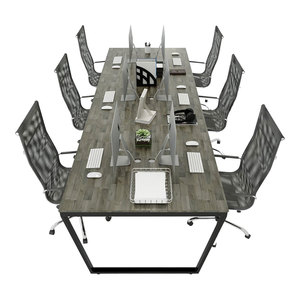 Escritorio Modular en Forma de L de 6 Piezas, Contemporáneo, 360x120 HBTC015 - Muebles de Oficina de Melamina, Ensamblaje en Casa - Product Image 2
