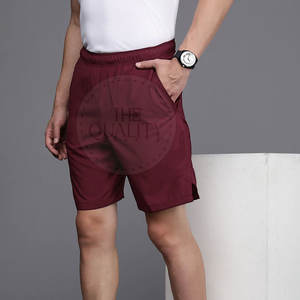 Shorts légers en gros pour hommes confortables 100% coton solide décontracté Anti-rides taille élastique fermeture à cordon pour en ligne - Product Image 3