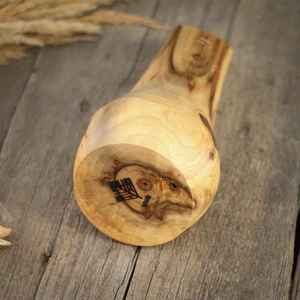 Vase en bois de noyer naturel pour fleurs séchées, décoration rustique faite à la main, cadeau pour le salon - Product Image 3