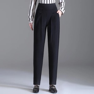 Pantalones ligeros transpirables Pantalones de pierna ancha de mezclilla de cintura alta para mujer Pantalones frescos de seda de hielo informales drapeados de cintura alta de verano - Product Image 5