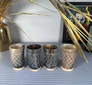 Drinking Horn <b>Glass</b> Polished Shot Cup for <b>Whiskey</b> Agate Beer <b>Glass</b> Food & Wine Safe - Product Image 3