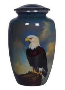 FABRICACIÓN DE CUADRO DE ARTE DE PÁJARO PINTADO AZUL ACABADO URNAS DE CREMACIÓN FUNERAL DE METAL PARA CENIZAS HUMANAS CENIZAS DE ALUMINIO - Product Image 3