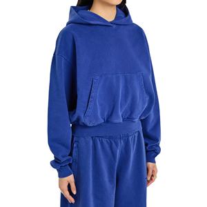Vêtements en gros 2026, sweat à capuche personnalisé pour femmes, lavage à l'acide, doublé, en molleton de coton lourd, coupe ample, pull, vêtements en vrac - Product Image 1