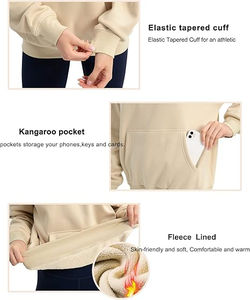 Sweats à capuche à la mode à épaules tombantes pour femmes Sweatshirts surdimensionnés parfaits pour les sweats décontractés et de style de rue pour femme - Product Image 6