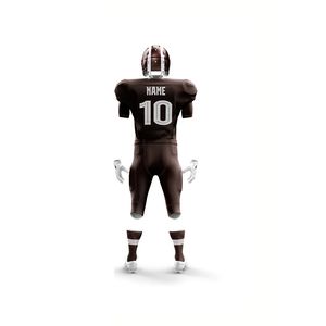 Uniforme de football américain imprimé de logo personnalisé de meilleure qualité, vêtements de sport d'équipe unisexe respirants, chemises et pantalons pour adultes de grande taille - Product Image 5