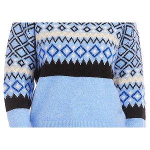 Maglione Vintage Casual da Donna Karen Kane in Jacquard Blu Navy con Logo Frontale e Decorazione a Bottoni per la Stagione Autunno/Inverno - Product Image 3