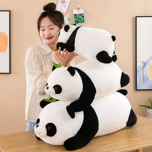 HECION 2025 Feuille De Bambou Panda En Peluche Jouet Couché En Peluche Panda Géant Poupée Réaliste Panda Peluche Chine Chengdu Panda Souvenir - Product Image 6