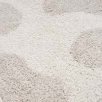 Moodi Shaggy Cream Kora Rug by Netline Home-Plush Polyester Living Room Bedroom Hallway Carpet