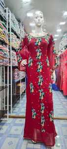 คาฟตันแบบดั้งเดิม2022สวยสำหรับผู้หญิงเสื้อผ้าลำลองดีไซน์ใหม่พร้อมลูกปัดหินทำมือสีสวยงาม - Product Image 3