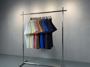 T-shirt uni de haute qualité 100% coton surdimensionné 300gsm avec logo personnalisé pour hommes - Product Image 5