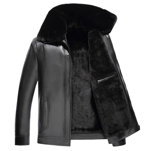 Moda personalizada nueva llegada de alta calidad chaqueta de cuero de Moda hombre nueva moda hombres PU chaqueta de cuero hombres al por mayor - Product Image 2