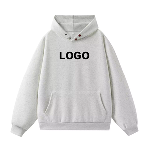 Sudadera con Capucha Gris para Hombre, Corte Regular, Algodón French Terry, Logotipo Estampado en la Parte Delantera, Ropa Casual de Otoño - Product Image 6