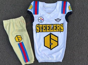 Uniforme de football américain à manches courtes imprimé sur mesure, taille plus, respirant, séchage rapide pour hommes avec logo personnalisé, service OEM ODM - Product Image 6