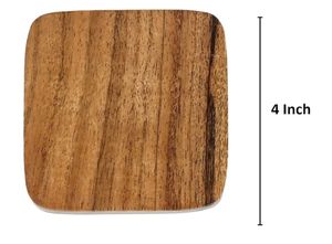 Wholesale Non-Slip Cup Mat Wooden <b>Coasters</b> with Engraving Logo <b>Drink</b> <b>Coasters</b> Walnut Bamboo Custom Logo Round Blank Gift Box - Product Image 6