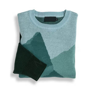 Jersey de cuello alto de punto de moda de invierno para hombre de diseñador, suéteres de cuello redondo transpirables personalizados, Material de lana transpirable - Product Image 5