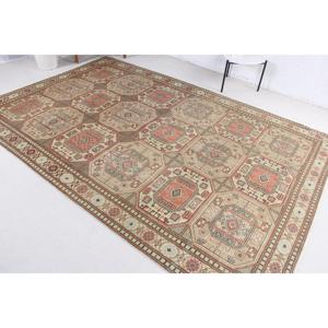 Vintage <b>Runner</b> Rug 0.5x9.6 ft, <b>Red</b> Brown Polka dot Rug Wool - Product Image 2