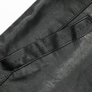 2024 primavera y otoño chaqueta de cuero de motocicleta para hombre de gran tamaño bolsillo negro cremallera solapa Slim Fit Pu abrigo masculino de alta calidad - Product Image 6