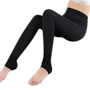 Mallas elásticas con forro polar para mujer, Leggings gruesos, suaves, de cintura alta, adelgazantes, cálidos, para invierno