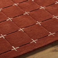 Hochwertiger Handgetufteter Wollteppich Florales Modernes Design Rechteckiger Teppich Waschbar Rutschfeste Baumwollunterlage Mittellanger Flor