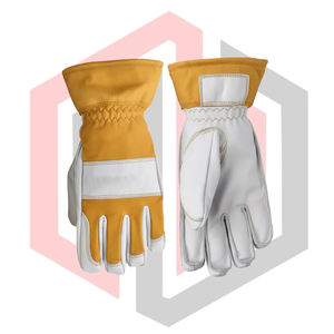 Gants de travail en cuir d'aramide et en peau de chèvre, résistants aux hautes températures, anti-chaleur, protection des mains et des bras, 7 oz, 14 pouces, durables - Product Image 5