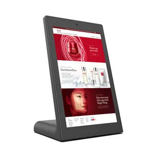 Pantalla táctil de alta resolución de diseño moderno Pantalla digital de mesa interactiva innovadora para menú y anuncios en Cafetería