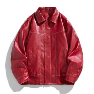 Wholesale <b>Man</b> Leather <b>Jacket</b> Plus <b>Velvet</b> Winter Coat <b>Jackets</b> Motorcycle Pu Faux Leather <b>Jacket</b> - Product Image 5