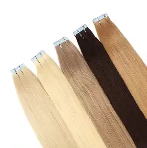 Drawn Remy Hair Extensions Tape In Vendor Virgin Bone Straight Natural Human Tape Hair Extension