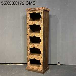 Traditional WOODEN BOOKSHELF <b>Vintage</b> Bookshelf handcrafted elegance living room Mix & Match Decor - MOQ 1 Container Only - Product Image 1