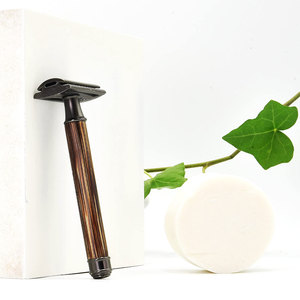 Rasoir de sécurité à double tranchant papillon à long manche jaune mat de haute qualité pour hommes - Product Image 2