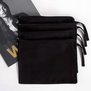 Women's Black Cotton <b>Wristlet</b> Clutch Pouch 10 7 Inches (25 18 Cm) - Product Image 5