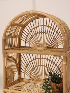 Arched Rattan <b>Shelf</b> Handmade Wicker Display Rack Natural Rattan Storage Furniture Boho Organizer for Home Living Room Nursery - Product Image 4