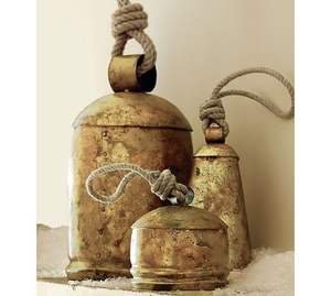 Decoración navideña Metal Nuevo diseño Cascabeles grandes de granja con cuerda colgante Decoración de fiesta ancha - Product Image 6