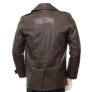 Meilleures ventes Veste d'hiver pour hommes avec fermeture éclair lourde Motif personnalisé Design High Street Style Tissu en cuir à la mode - Product Image 2