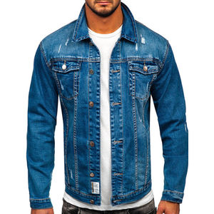 Bleu Jeans Vestes Pour Hommes Vestes Pour Hommes, Homme Vestes, Veste Pour Homme Personnalisé Printemps Automne Hommes Casual Hommes - Product Image 1