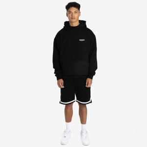 Shorts de basket-ball noirs personnalisés pour hommes et femmes, streetwear, sport, taille à cordon, coupe ample, respirant, confortable, bas de sport - Product Image 2