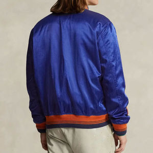 Veste bomber en satin imperméable de couleur élégante avec design et taille personnalisés, style baseball, vestes universitaires en satin pour hommes - Product Image 2