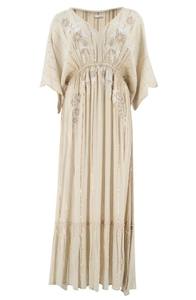 Ultimate <b>Summer</b> Look Airy Women's Maxi <b>Dress</b> with Lurex Embroidery Elasticated Waist Boho Beach Style <b>Casual</b> <b>Dress</b> - Product Image 3
