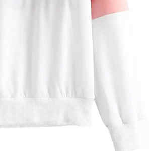 2025 nouveauté femmes dernier Style vêtements d'hiver sweat-shirt Logo personnalisé blanc pull coton sweat au prix de gros - Product Image 2