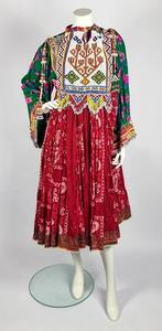 ชุดเดรส Afghan kuchi สำหรับผู้หญิงดีไซน์ใหม่ปักลายแขนยาวเป็นมิตรต่อสิ่งแวดล้อม - Product Image 5