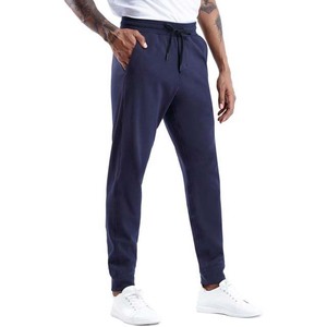 Bleu marine léger toile élastique taille moyenne pantalon de jogging pour homme respirant OEM sur mesure style High Street - Product Image 6
