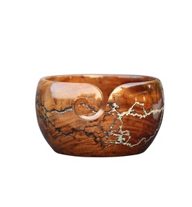 Tazón de hilo de madera hecho a mano, regalo para tejer, figura de Lichtenberg, soporte de madeja de hilo, el mejor regalo para madre, cumpleaños, Navidad - Product Image 6