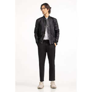 Chaquetas Casuales de Otoño con Cuello Alto, Cierre de Cremallera, Tela Teñida y Tejida MN-JKT-WS24-046, Corte Regular, Decoración con Patrones - Product Image 1