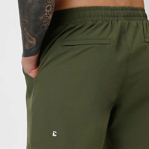Shorts de sport vert personnalisés pour hommes, taille à cordon de serrage, entraînement athlétique, musculation, décontracté, coupe ajustée, confortable, bas d'été - Product Image 6