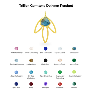 Plata de Ley 925 facetado trillón Arco Iris piedra lunar piedra preciosa flor de loto diseñador encanto colgante para collar joyería - Product Image 6