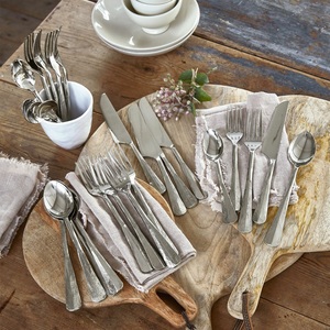 Ensemble de couverts en acier inoxydable avec poignée en laiton blanc, de qualité alimentaire, pour la maison et les dîners de mariage - Product Image 2