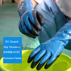 Gants en latex résistants à l'huile acide et aux produits chimiques de haute qualité Gants de sécurité pour l'industrie domestique et le travail - Product Image 3